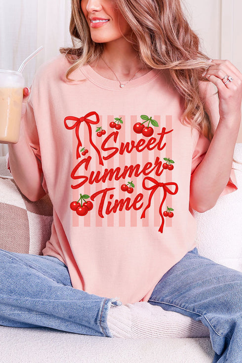 Cherry Sweet Summer Time Comfort Colors Adult Ring-Spun Cotton Tee