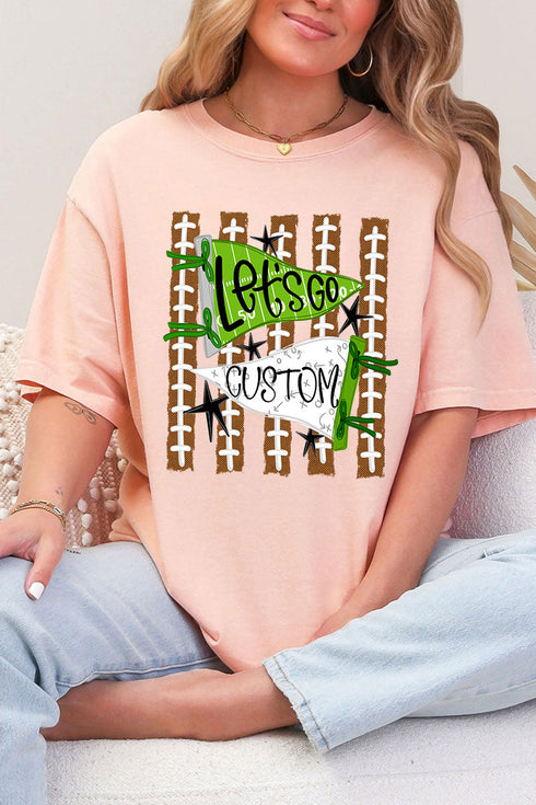 Personalized Touchdown Cheers Comfort Colors Adult Ring-Spun Cotton Tee *Enter Custom Text