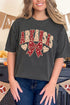 Arkansas Blooming Bow Comfort Colors Adult Ring-Spun Cotton Tee