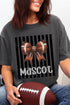 Personalized Black Varsity Bow Comfort Colors Adult Ring-Spun Cotton Tee *Enter Mascot Name