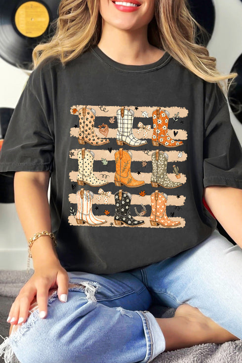 Kicking' Up Autumn Comfort Colors Adult Ring-Spun Cotton Tee