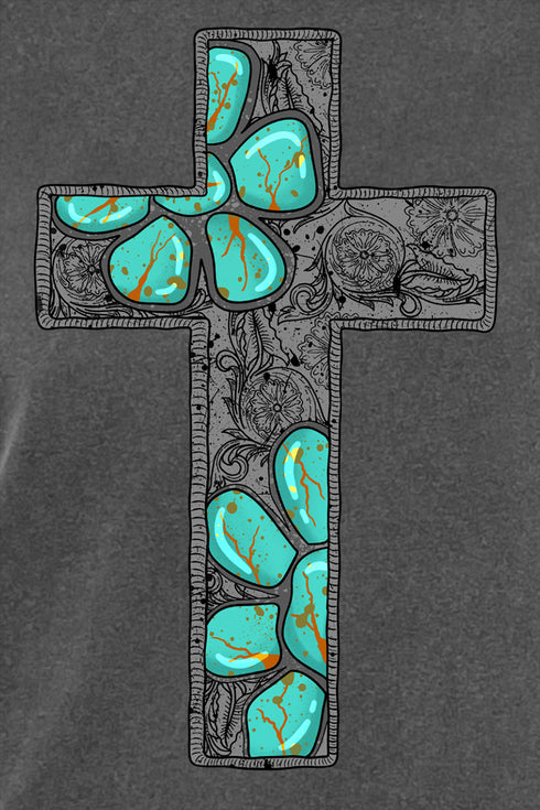 Concho Cross Comfort Colors Adult Ring-Spun Cotton Tee