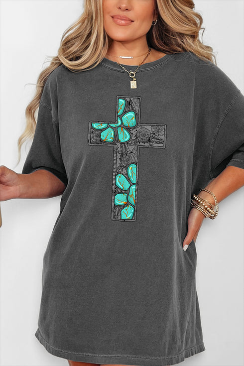 Concho Cross Comfort Colors Adult Ring-Spun Cotton Tee