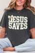 Jesus Saves Coquette Cross Comfort Colors Adult Ring-Spun Cotton Tee