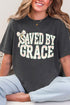 Coquette Cross Saved By Grace Comfort Colors Adult Ring-Spun Cotton Tee