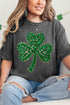 Faux Rhinestone Clover Comfort Colors Adult Ring-Spun Cotton Tee