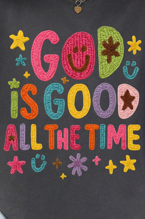 Faux Yarn God Is Good Comfort Colors Adult Ring-Spun Cotton Tee