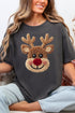Faux Yarn Red Nose Reindeer Comfort Colors Adult Ring-Spun Cotton Tee
