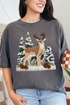 Faux Yarn Winter Deer Comfort Colors Adult Ring-Spun Cotton Tee