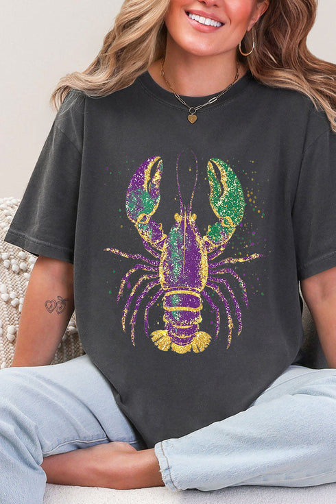 Glitzy Gras Crawfish Comfort Colors Adult Ring-Spun Cotton Tee