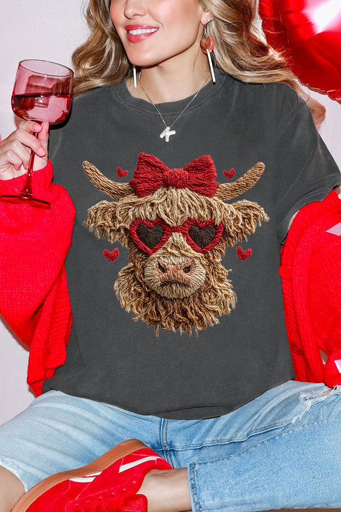 Heartbreaking Heifer Faux Yarn Comfort Colors Adult Ring-Spun Cotton Tee