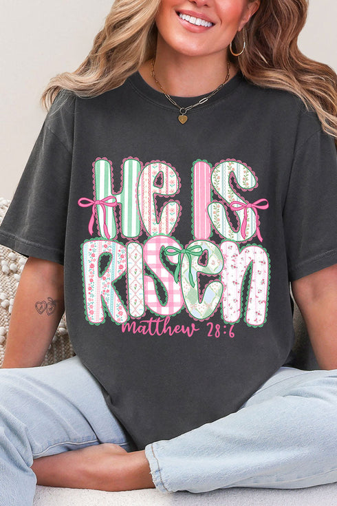 Lace & Bloom He Is Risen Comfort Colors Adult Ring-Spun Cotton Tee
