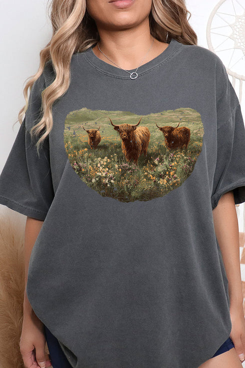 Highland Herd Comfort Colors Adult Ring-Spun Cotton Tee