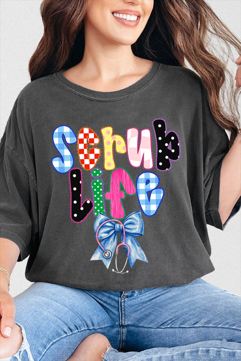 Lace Scrub Life Comfort Colors Adult Ring-Spun Cotton Tee