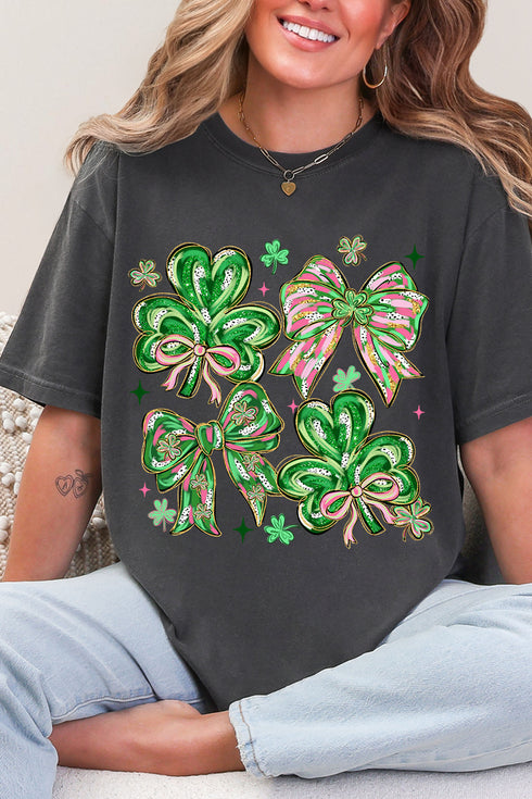 Lucky Luxe Bows Comfort Colors Adult Ring-Spun Cotton Tee