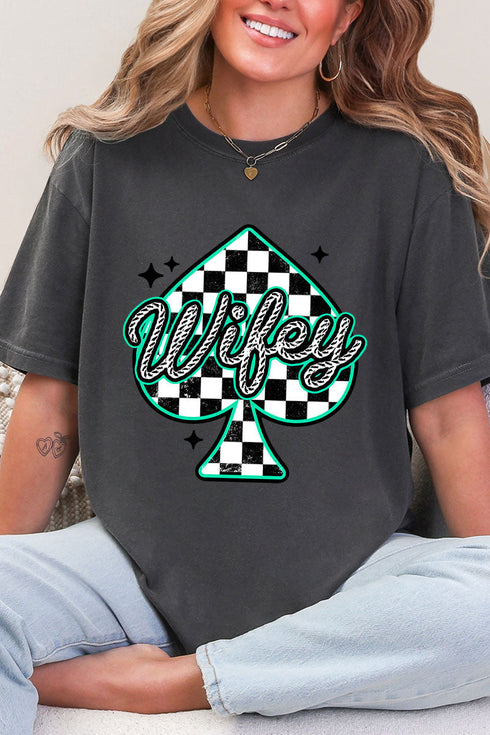 Lucky Spade Wifey Comfort Colors Adult Ring-Spun Cotton Tee