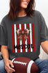Personalized Red & White Varsity Bow Comfort Colors Adult Ring-Spun Cotton Tee *Enter Mascot Name