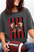 Red & Black Varsity Bow Comfort Colors Adult Ring-Spun Cotton Tee
