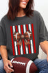Red & White Varsity Bow Comfort Colors Adult Ring-Spun Cotton Tee