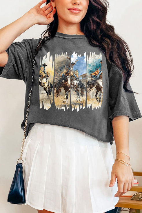 Retro Rodeo Rebel Comfort Colors Adult Ring-Spun Cotton Tee