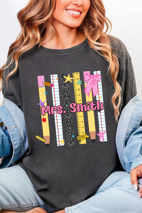 Personalized Teachers Rule Comfort Colors Adult Ring-Spun Cotton Tee