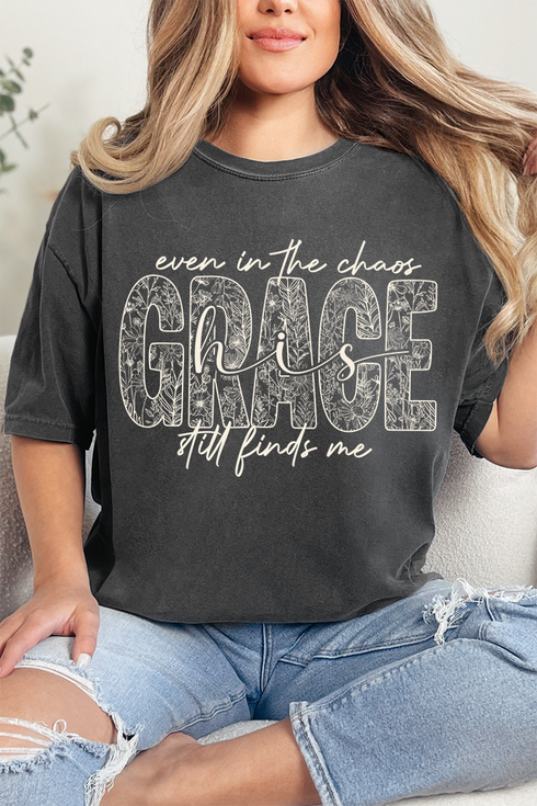 White Grace In Bloom Comfort Colors Adult Ring-Spun Cotton Tee