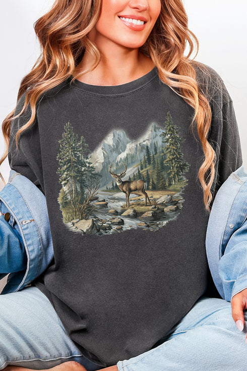 Alpine Deer Comfort Colors Adult Ring-Spun Cotton Tee