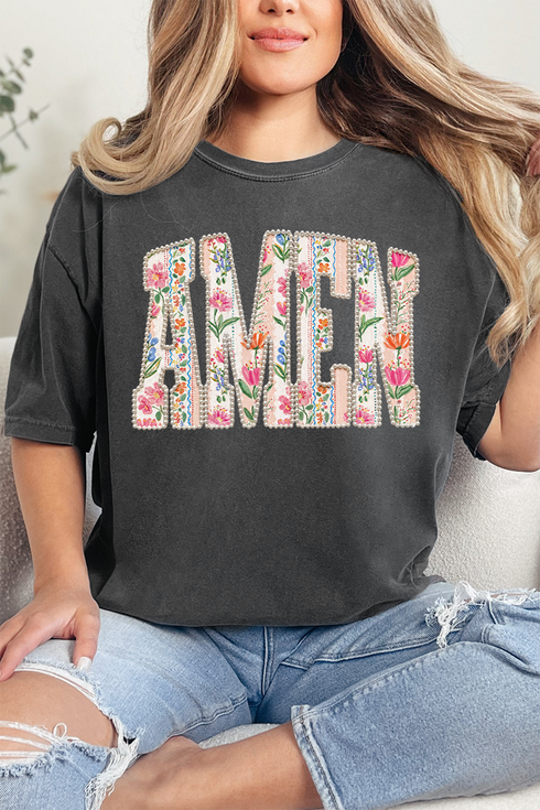 Pearls & Petals Amen Comfort Colors Adult Ring-Spun Cotton Tee