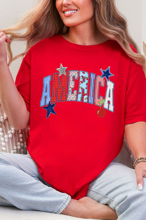 America Stitched In Tradition Comfort Colors Adult Ring-Spun Cotton Tee