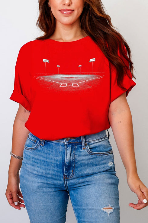 Baseball Lights Comfort Colors Adult Ring-Spun Cotton Tee