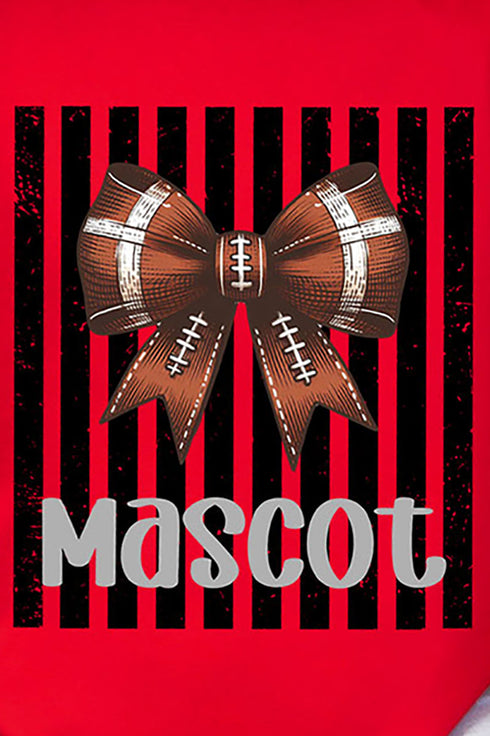 Personalized Black Varsity Bow Comfort Colors Adult Ring-Spun Cotton Tee *Enter Mascot Name
