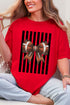 Black Varsity Bow Comfort Colors Adult Ring-Spun Cotton Tee