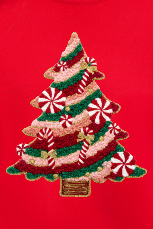 Faux Yarn Candy Cane Wishes Comfort Colors Adult Ring-Spun Cotton Tee