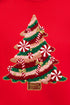Faux Yarn Candy Cane Wishes Comfort Colors Adult Ring-Spun Cotton Tee