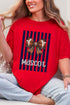 Personalized Navy Varsity Bow Comfort Colors Adult Ring-Spun Cotton Tee