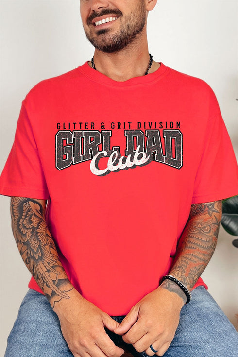 Glitter & Grit Girl Dad Comfort Colors Adult Ring-Spun Cotton Tee