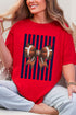 Navy Varsity Bow Comfort Colors Adult Ring-Spun Cotton Tee
