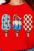 Painted Patriotic Popsicles Comfort Colors Adult Ring-Spun Cotton Tee