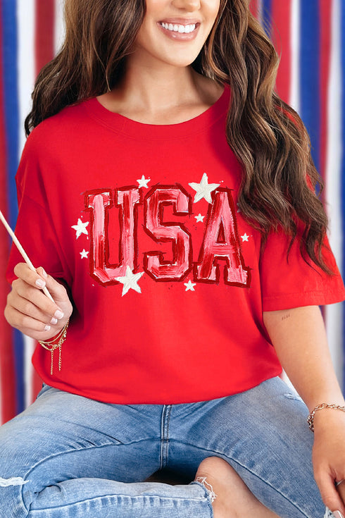 Painted Patriotism Comfort Colors Adult Ring-Spun Cotton Tee