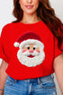 Faux Yarn Stitched With Cheer Santa Comfort Colors Adult Ring-Spun Cotton Tee