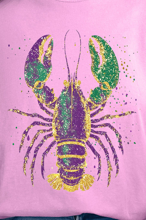 Glitzy Gras Crawfish Comfort Colors Adult Ring-Spun Cotton Tee