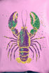 Glitzy Gras Crawfish Comfort Colors Adult Ring-Spun Cotton Tee