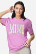 Personalized Purple Scalloped Mom Name Comfort Colors Adult Ring-Spun Cotton Tee