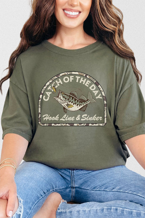 Hook Line & Sinker Cream Comfort Colors Adult Ring-Spun Cotton Tee