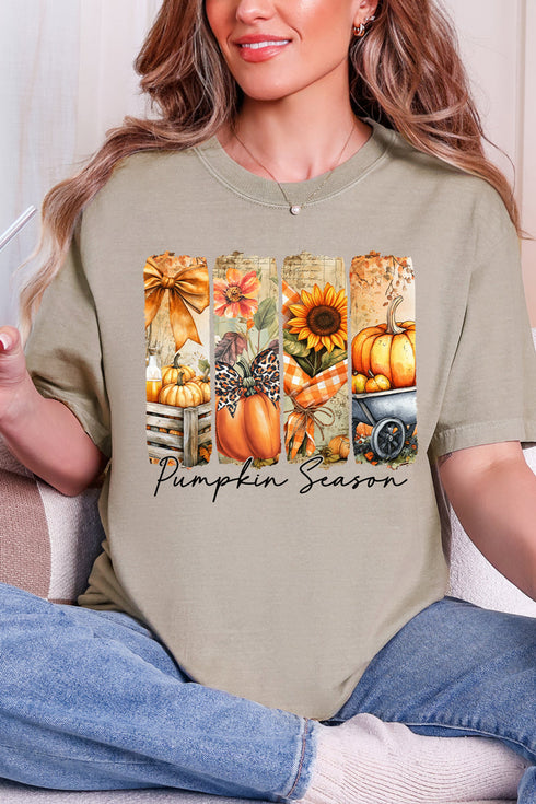 Pumpkin Season Collage Comfort Colors Adult Ring-Spun Cotton Tee
