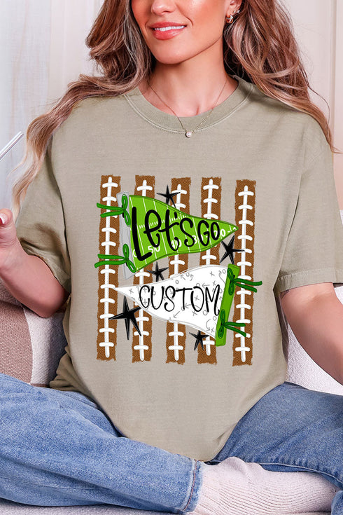 Personalized Touchdown Cheers Comfort Colors Adult Ring-Spun Cotton Tee *Enter Custom Text