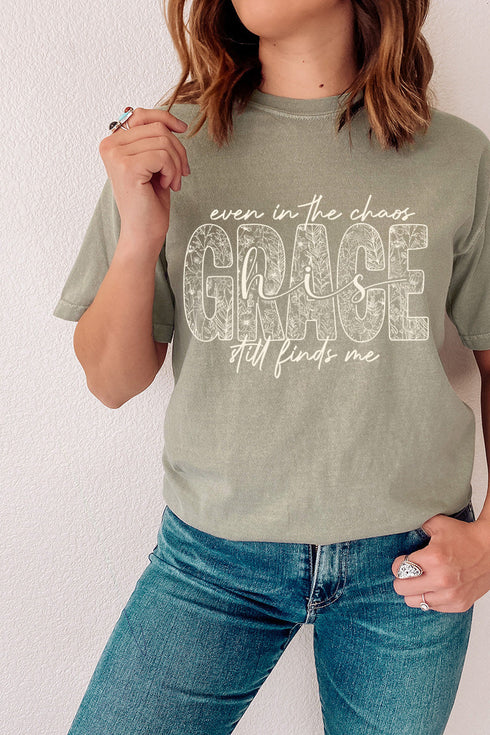 White Grace In Bloom Comfort Colors Adult Ring-Spun Cotton Tee