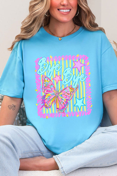 Bye Bye Butterfly Comfort Colors Adult Ring-Spun Cotton Tee