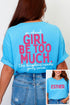 Esther Go Ahead Girl Full Front & Back Design Comfort Colors Adult Ring-Spun Cotton Tee