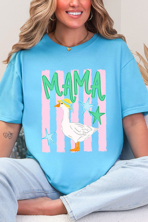 Striped Stars Mama Goose Comfort Colors Adult Ring-Spun Cotton Tee